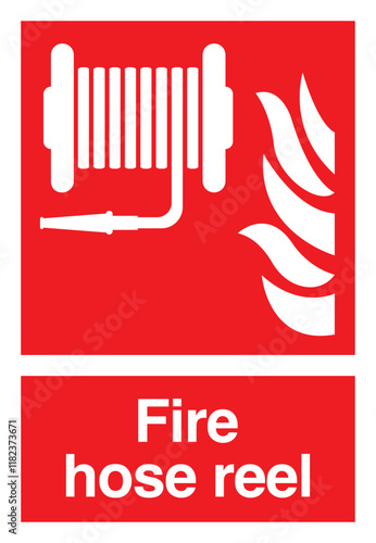 Fire Hose Reel Graphic Fire Safety Sign