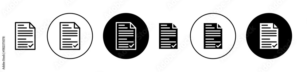 Documents icons collection in black and blue colors Documents icons collection in black and blue colors