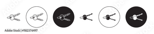 Keys icons set in black filled and outlined style
