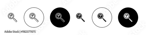 Prediction icons set in black filled and outlined style