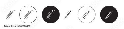 Scar icons collection in black and blue colors