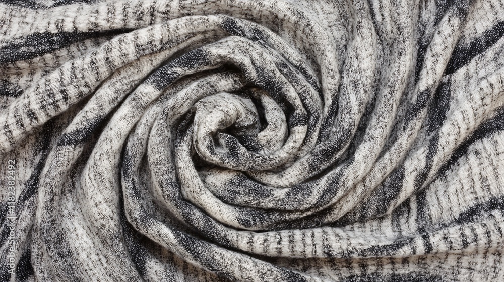 Abstract Swirled Grey and Black Knit Fabric Texture Abstract Swirled Grey and Black Knit Fabric Texture