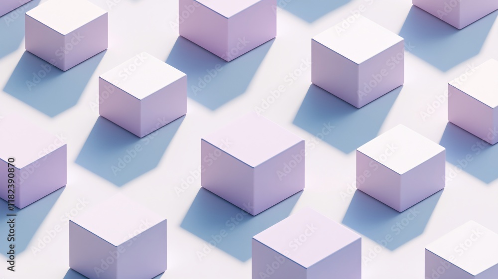 Abstract Pastel Cubes Pattern Background Light Minimalist 3D Render Abstract Pastel Cubes Pattern Background Light Minimalist 3D Render
