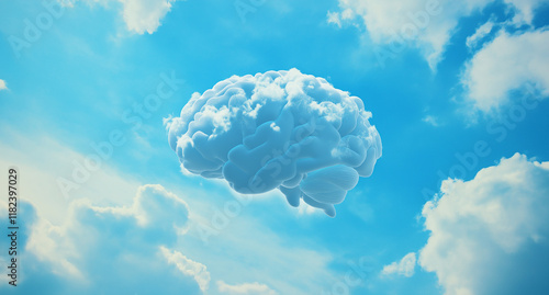 A cloud shaped like the human brain