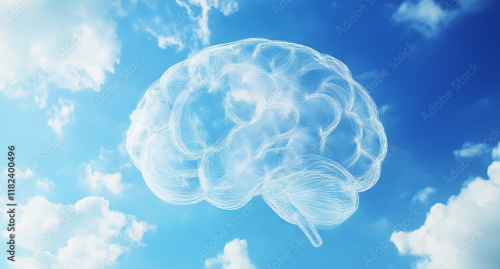 A cloud shaped like the human brain A cloud shaped like the human brain