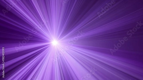 Abstract Purple Light Rays Background, Glowing Starburst, Dynamic Speed Lines Design
