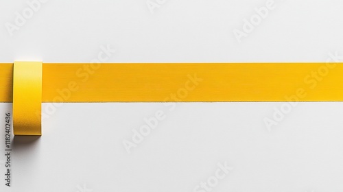A vibrant yellow strip of textured material is set against a clean white background. Ideal for highlighting text, creating borders, or adding a pop of color to designs.