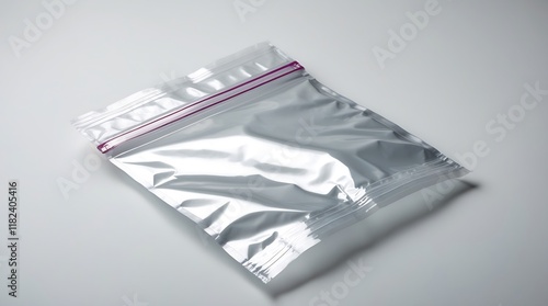 A Close-Up Shot of an Empty, Crinkled Zip-Top Plastic Bag