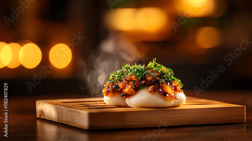 f1b0 , Bao buns, Street food delight photo