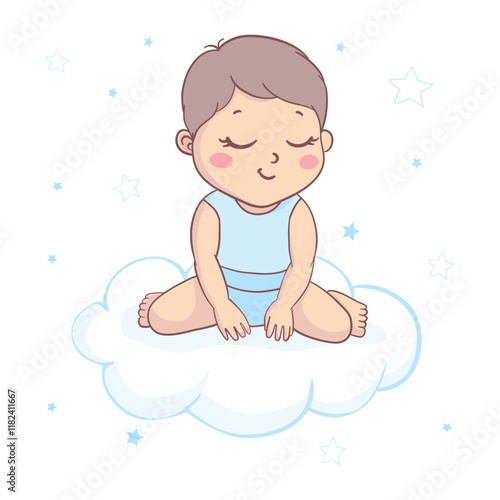 Vector greeting card. Baby shower card. Baby announcement card design element. It's a girl lettering. Baby shower party design element.