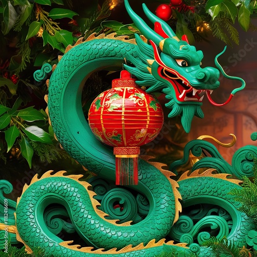  Abstract image of dragon, snake for Chinese New Year. photo