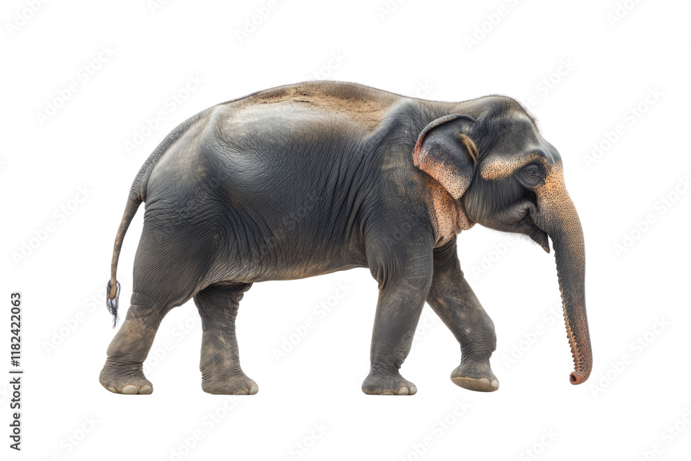 Obraz premium Large African Elephant isolated on white background PNG