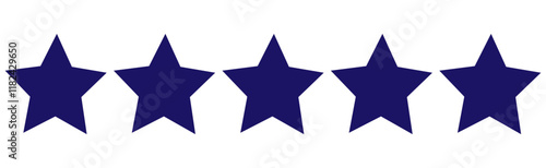 star icon , five (5) stars customer product rating review flat icon for apps and websites customer quality symbol, vector product rating review flat icon for hotel, restaurant  eps10