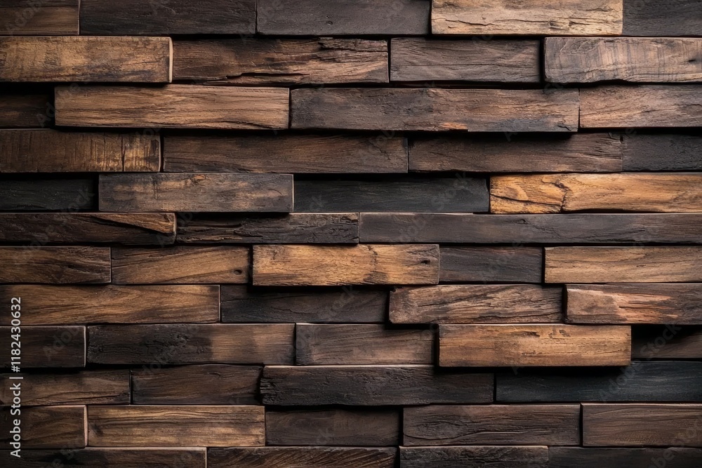 Wall made of wooden boards with a brown color Wall made of wooden boards with a brown color