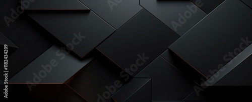 Black abstract geometric background.
