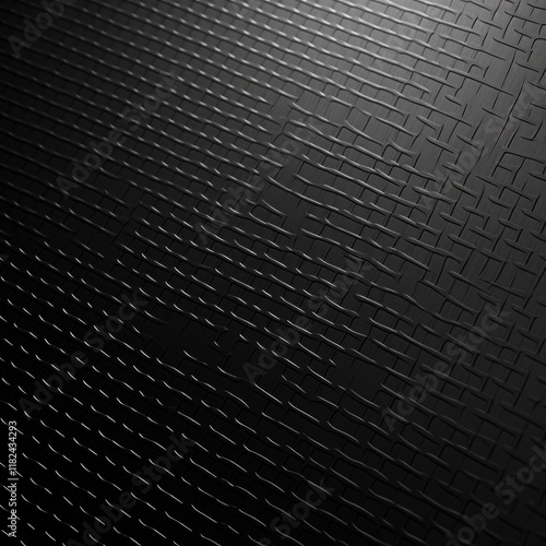 Black metal background with a pattern of squares.