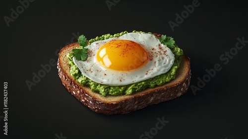 Scrumptious Avocado Toast with Sunny-Side-Up Egg: A Perfect Morning Delight photo