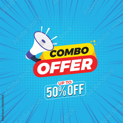 Combo Offer Social Media post with podium, Combo offer banner,
Special Offer and Promotional Post social media, Red color template, Empty podium with combo offer.