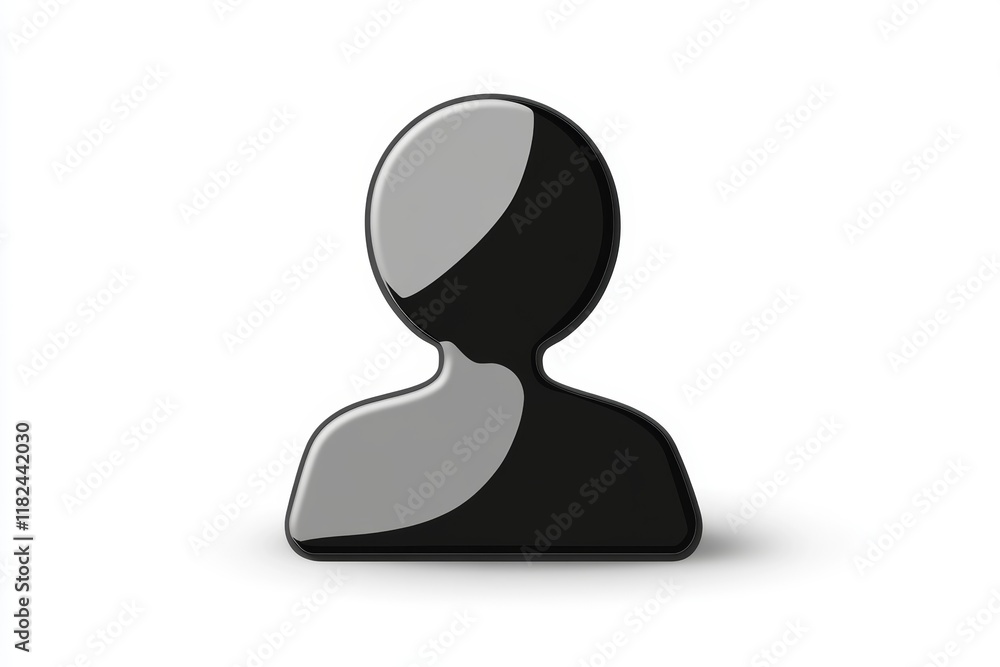 Fototapeta premium Black and white photo of a man's head