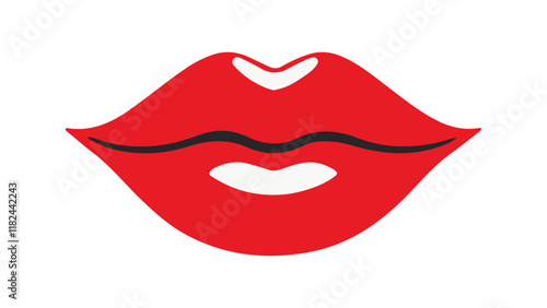 lips simple vector icon, lips simple red shape silhouette icon symbol logo