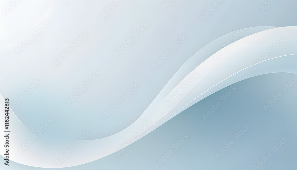 Obraz premium Abstract light blue and white wavy background.