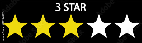 Star Rating Emblems. Five Stars. Vector Illustration Rating stars badges. Feedback or review. Rank, level of satisfaction rating. Five stars customer product review. 1,2,3,4,5 star rating icon.  eps10