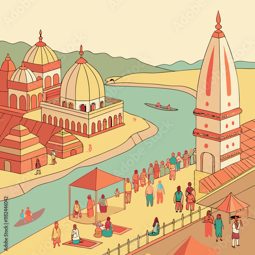 The Kumbh Mela is one of the largest religious gatherings in the world, held in India. It is a Hindu festival where millions of devotees come together to take part in the ritual of bathing in sacred r