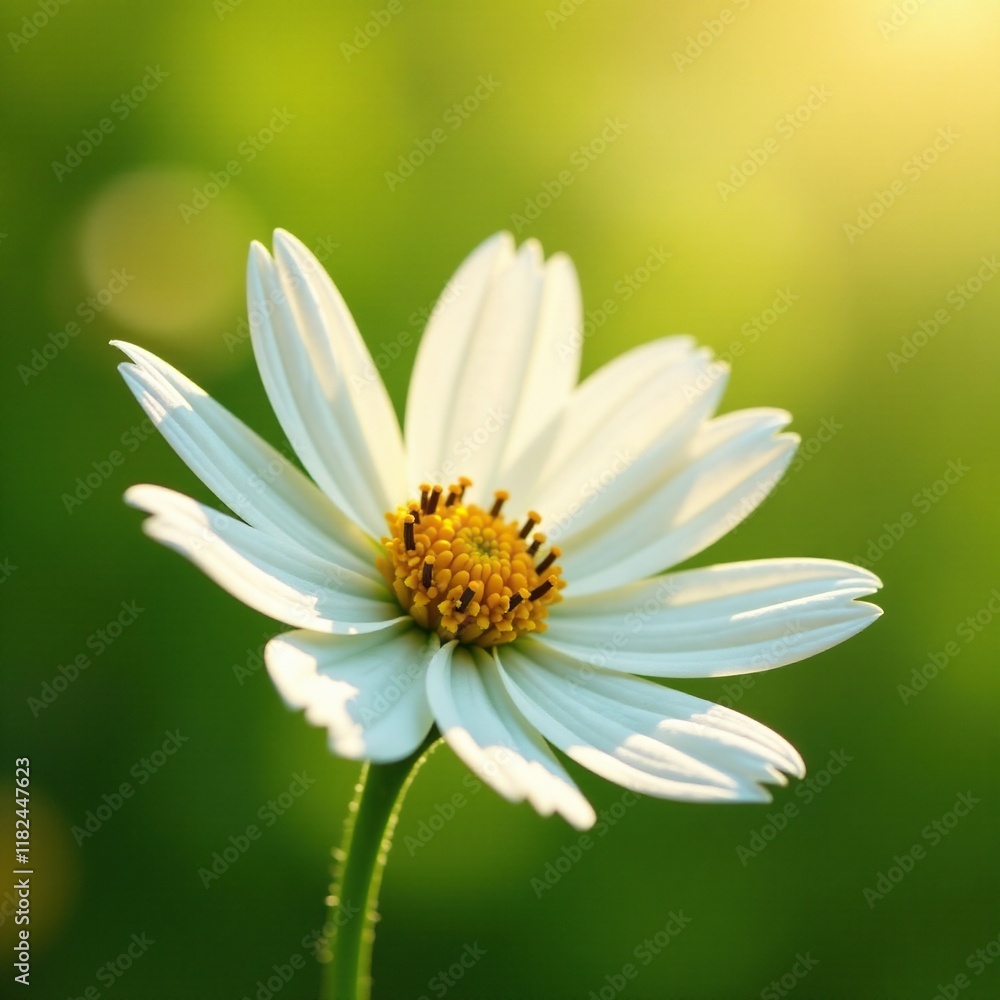 Delicate petals of white wild flower blooming in the sun, wildflowers, background, blossom Delicate petals of white wild flower blooming in the sun, wildflowers, background, blossom