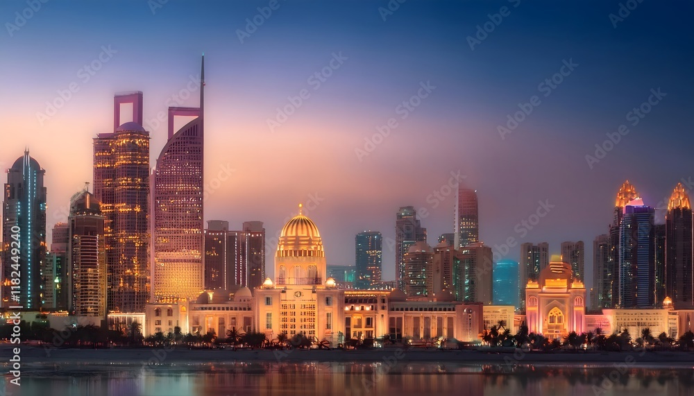 Obraz premium Beautiful Ramadan Kareem theme Backgrounds image with Islamic Lanterns and Crescent Moon Theme illustrations and Islamic patterns with decorations 