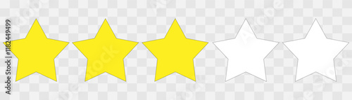 Star Rating Emblems. Five Stars. Vector Illustration Rating stars badges. Feedback or review. Rank, level of satisfaction rating. Five stars customer product review. 1,2,3,4,5 star rating icon.  eps10