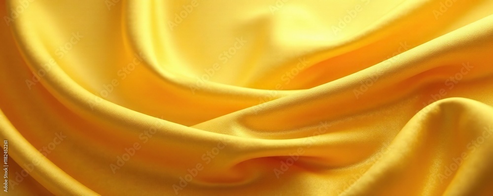 Intricately folded golden silk fabric swaying in the breeze, draped, breeze, golden Intricately folded golden silk fabric swaying in the breeze, draped, breeze, golden