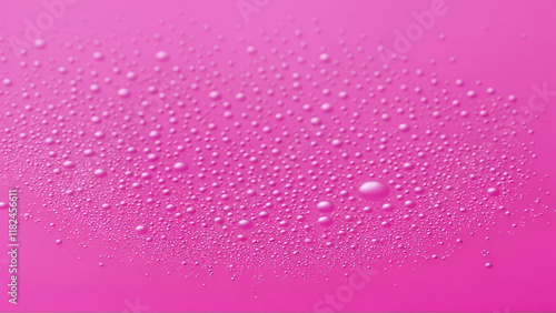 a pink liquid with bubbles on it photo