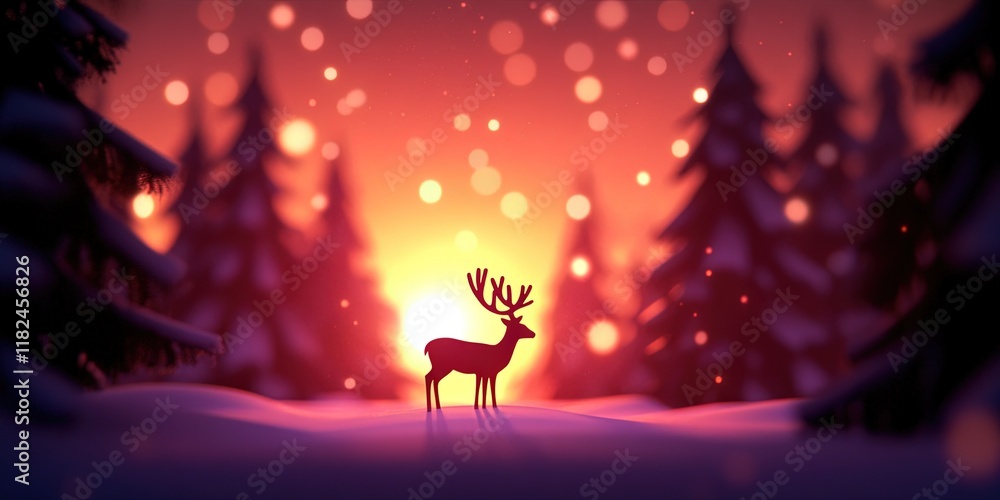 2D animation deer 2D animation deer