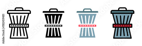 Waste reduction icons vector set for UI designs