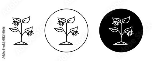 Pest plant icons vector set for UI designs