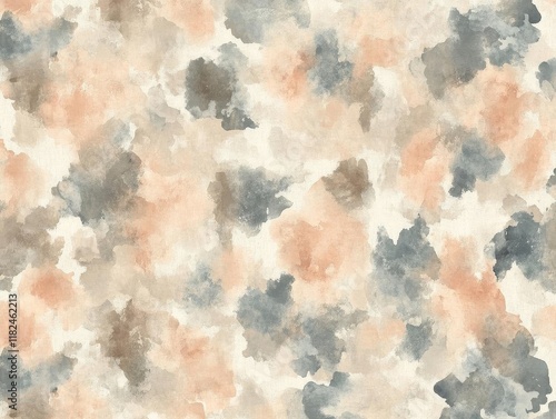seamless artistic pattern with ethereal watercolor brushstrokes in harmonious pastel color palette for elegant surface design