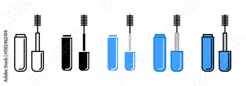 Mascara icons vector set for UI designs
