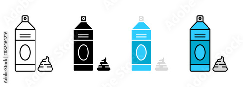 Hair mousse icons vector set for UI designs