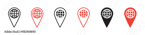 Global forum icons vector set for UI designs
