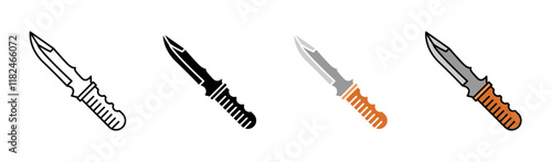 knife icons vector set for UI designs