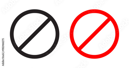 Stop signs vector set for UI designs icons vector set for UI designs