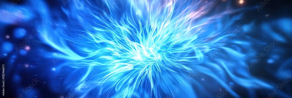 Fototapeta premium 2D animated blue and silver fireworks