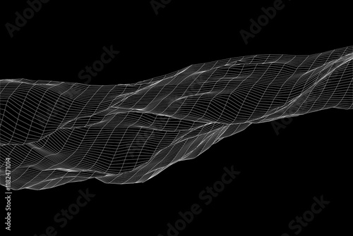 Futuristic Abstract Line Art Vector Graphic Element