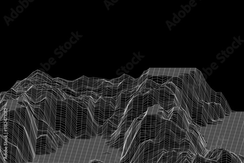 Futuristic Abstract Line Art Vector Graphic Element