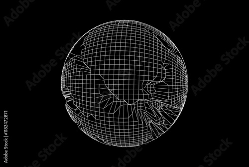 Futuristic Abstract Line Art Vector Graphic Element