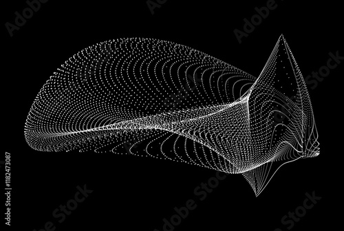 Futuristic Abstract Line Art Vector Graphic Element