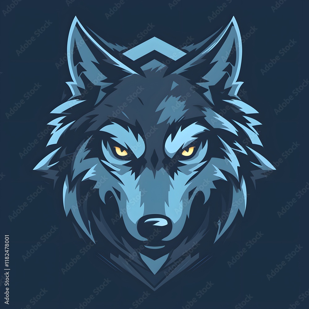 Obraz premium Wolf head mascot logo, suitable for esports design