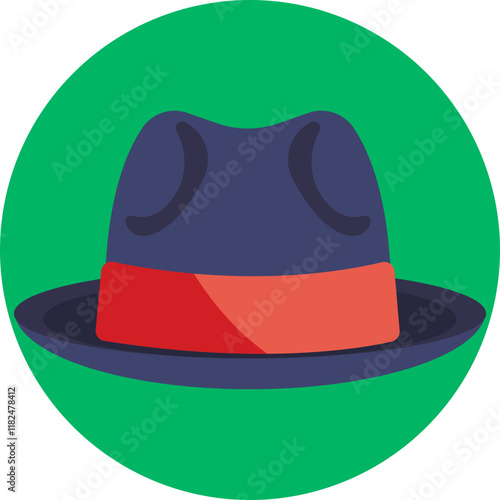 A stylish top hat with a glossy finish, tilted at a jaunty angle, capturing the smooth sophistication of jazz.