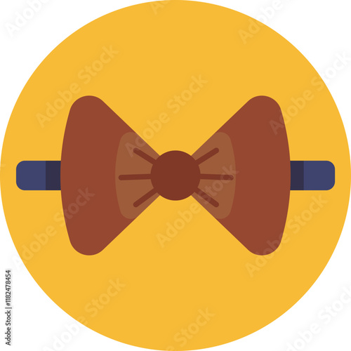 A minimalist bow tie with curved ends, exuding a classic, dapper look commonly associated with jazz-era fashion.