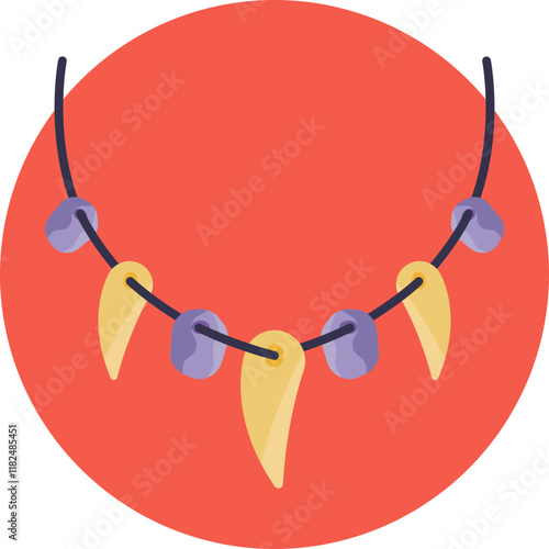 A representation of primitive jewelry, showcasing early decorative craftsmanship.